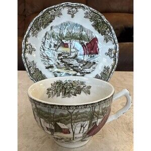 Johnson Brothers Friendly Village 7 Cups and 9 Saucers VINTAGE - The Ice House